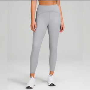 NWT Lululemon Power Thru HR Tight 25” Grey Leggings